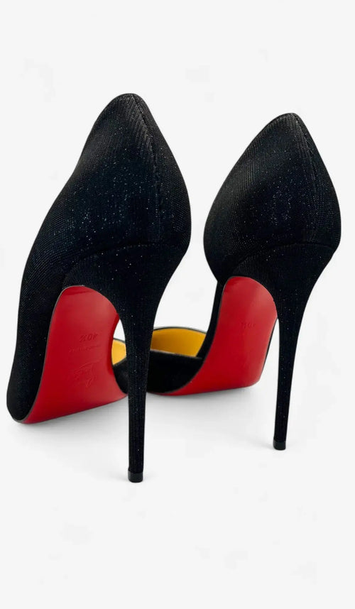 Christian Louboutin IRIZA 100 Glitter Black – Größe 40,5 Christian Louboutin