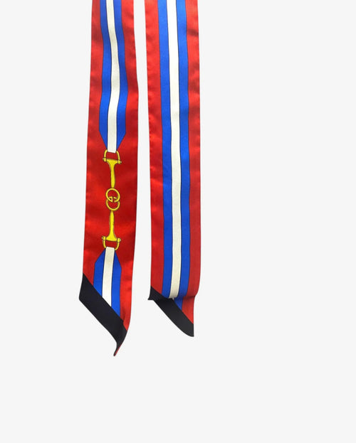 Gucci Seidentuch in Rot und Blau Gucci