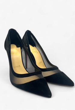 Christian Louboutin Galativi 100 Veau Velours/Rete – Größe 37,5 Christian Louboutin