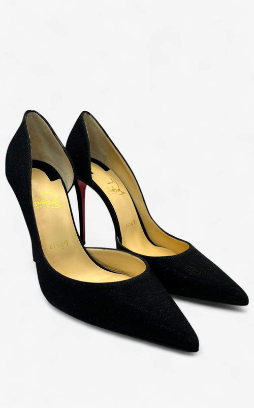 Christian Louboutin IRIZA 100 Glitter Black – Größe 40,5 Christian Louboutin