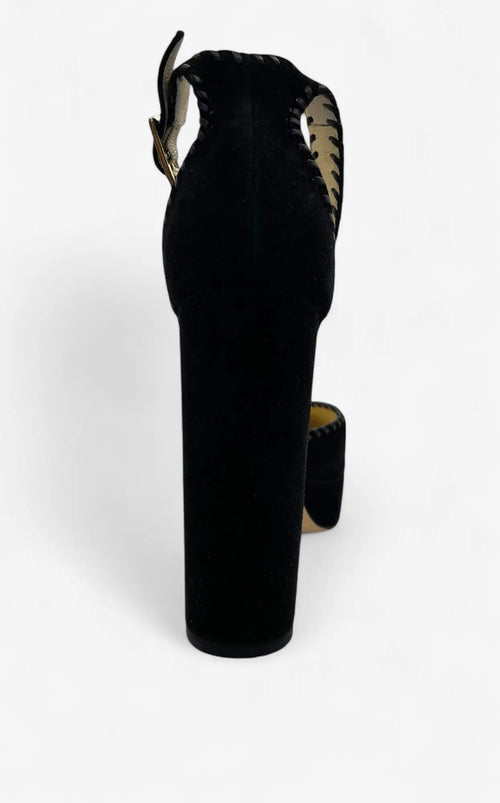 Jimmy Choo Daphne 120 Plateaupumps aus schwarzem Wildleder – Größe 40 Jimmy Choo
