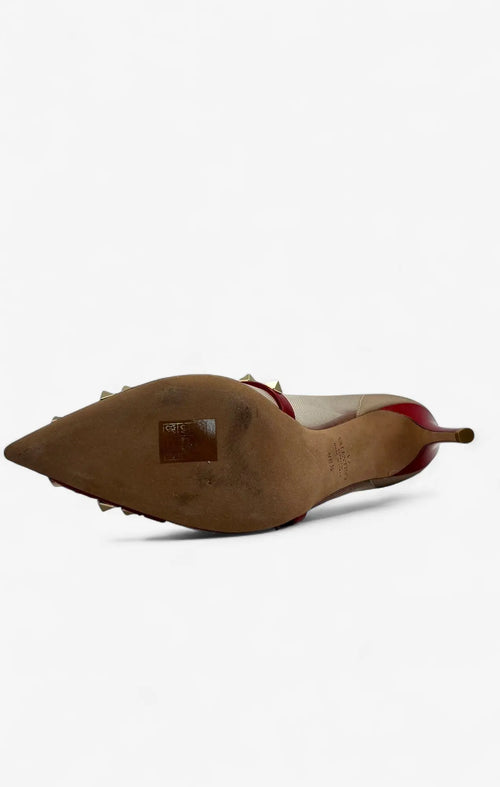 VALENTINO GARAVANI Rockstud Alcove Pumps in Purpurrot – Größe 38 Valentino Garavani