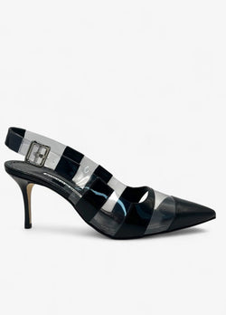 Manolo Blahnik Slingback-Pumps Uxra mit Lackleder – Größe 39,5 Manolo Blahnik