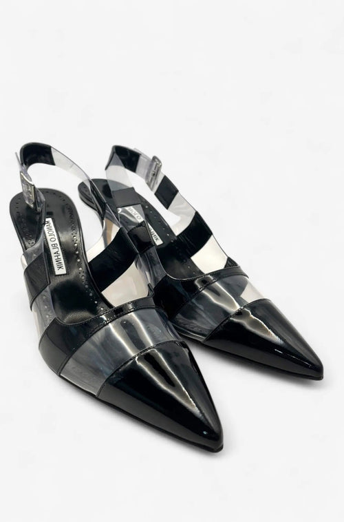 Manolo Blahnik Slingback-Pumps Uxra mit Lackleder – Größe 39,5 Manolo Blahnik
