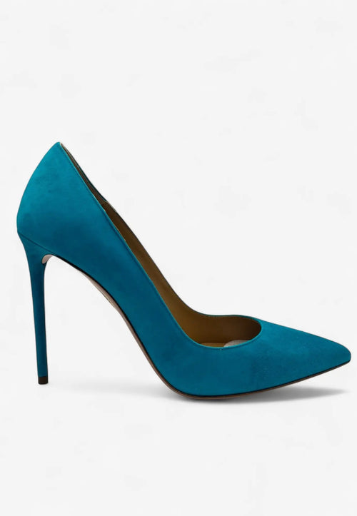 AQUAZZURA Purist Pumps 105 Lagoon Blue – Größe 39 Aquazzura