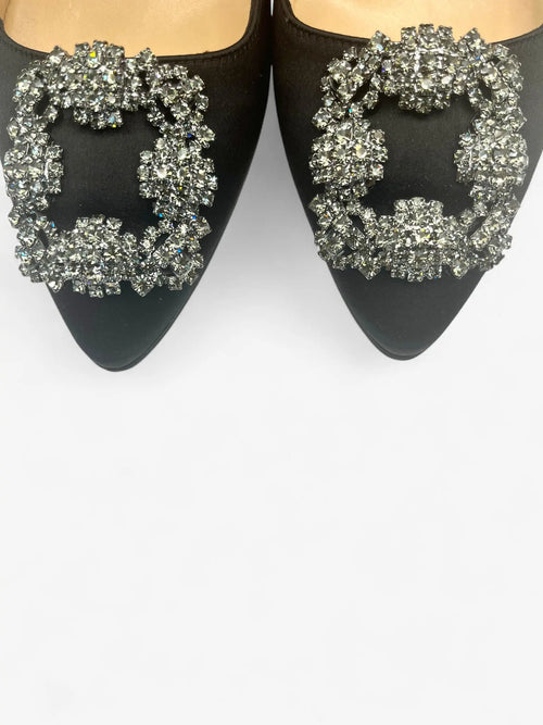 Manolo Blahnik Hangisi Schwarz Größe 38