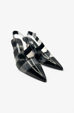 Manolo Blahnik Slingback-Pumps Uxra mit Lackleder – Größe 39,5 Manolo Blahnik