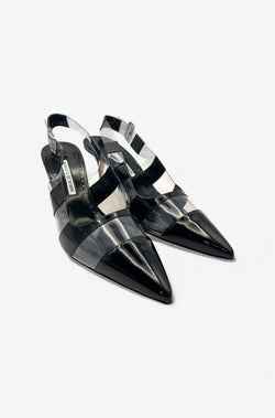 Manolo Blahnik Slingback-Pumps Uxra mit Lackleder – Größe 39,5 Manolo Blahnik