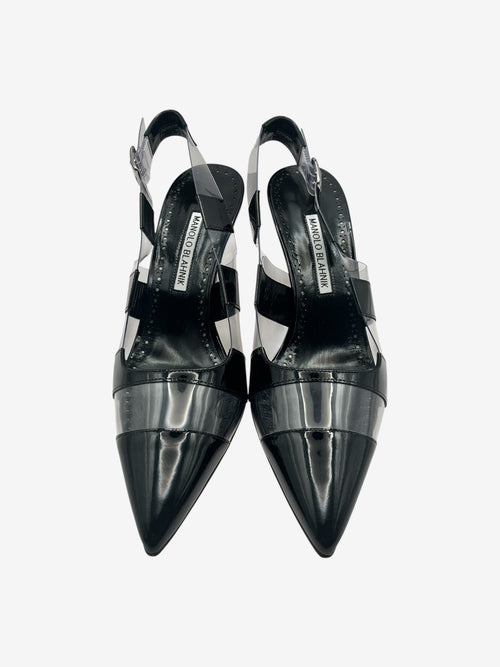 Manolo Blahnik Slingback-Pumps Uxra mit Lackleder – Größe 39,5 Manolo Blahnik