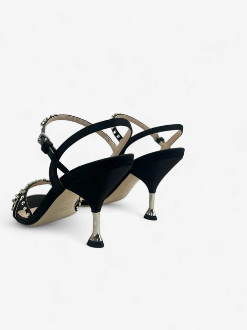 Miu Miu Sandalen Black mit Swarovski Kristallen - Größe 37.5 Miu Miu