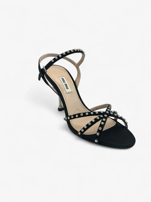Miu Miu Sandalen Black mit Swarovski Kristallen - Größe 37.5 Miu Miu