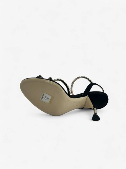 Miu Miu Sandalen Black mit Swarovski Kristallen - Größe 37.5 Miu Miu