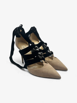 Valentino Garavani Chain Ankle Strap Pumps Beige – Größe 38 Valentino Garavani